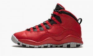 Basket Nike Air Jordan 10 Retro 30th BG 'Bulls Over Broadway' Enfant Rouge Noir | KN4785309