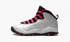 Basket Nike Air Jordan 10 Retro (GS) Enfant Grise Noir Rouge | VF9845730