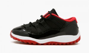 Basket Nike Air Jordan 11 Low BT Enfant Noir Rouge Blanche | AP2985637