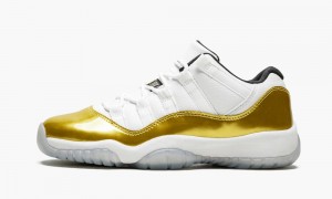 Basket Nike Air Jordan 11 Retro Low BG 'Closing Ceremony' Enfant Blanche Doré Noir | JR3675418