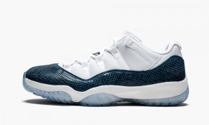 Basket Nike Air Jordan 11 Retro Low LE 'Blue Snakeskin' Homme Blanche Noir Bleu Marine | XP0149236