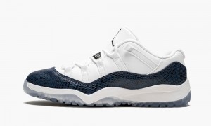 Basket Nike Air Jordan 11 Retro Low LE PS 'Navy Snakeskin' Enfant Blanche Noir Bleu Marine | PZ8051263