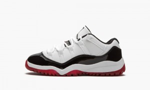 Basket Nike Air Jordan 11 Retro Low PS 'Concord Bred' Enfant Blanche Rouge Noir | QD7051863