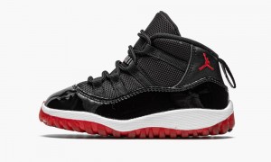 Basket Nike Air Jordan 11 Retro (TD) 'Bred' Enfant Noir Rouge Blanche | KS0571423