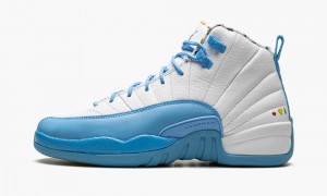 Basket Nike Air Jordan 12 GS 'Emoji' Enfant Blanche Bleu Citron | SE0765823