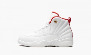 Basket Nike Air Jordan 12 PS 'FIBA' Enfant Blanche Rouge Metal | UC1764382