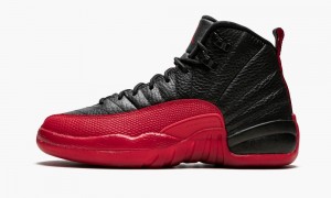 Basket Nike Air Jordan 12 Retro BG 'Flu Game' Enfant Noir Rouge | MQ1398026