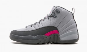 Basket Nike Air Jordan 12 Retro GG 'Wolf Grey / Vivid Pink' Enfant Grise Rose Grise | OR8491072