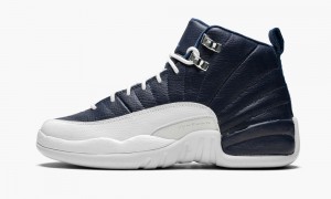 Basket Nike Air Jordan 12 Retro (GS) 'Obsidian' Enfant Bleu Blanche | HK3570428