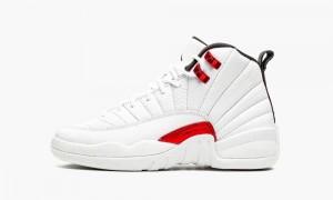 Basket Nike Air Jordan 12 Retro GS 'Twist' Enfant Blanche Noir Rouge | CV0319685