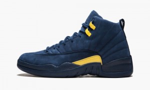 Basket Nike Air Jordan 12 Retro 'Michigan' Homme Bleu Orange Bleu Marine | LZ7465819