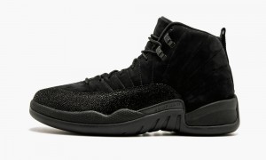 Basket Nike Air Jordan 12 Retro OVO 'OVO' Homme Noir Metal Doré | FX3869215