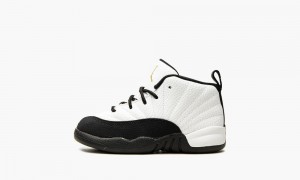 Basket Nike Air Jordan 12 Retro TD 'Royalty' Enfant Blanche Metal Doré Noir | FX4253710