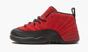 Basket Nike Air Jordan 12 TD 'Reverse Flu Game' Enfant Rouge Noir | QW6512830