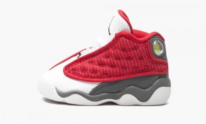 Basket Nike Air Jordan 13 TD 'Red Flint' Enfant Rouge Grise Blanche Noir | AB1534682