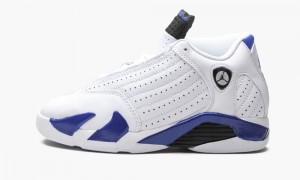 Basket Nike Air Jordan 14 Retro PS 'Hyper Royal' Enfant Blanche Noir Bleu Royal | IN3709486