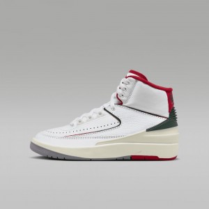 Basket Nike Air Jordan 2 Retro Enfant Blanche Rouge | CX0946721