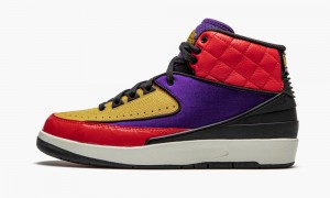 Basket Nike Air Jordan 2 Retro 'Multicolor' Femme Rouge Noir Orange | TE6817924