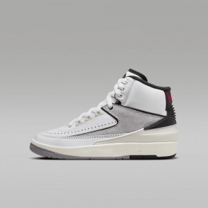 Basket Nike Air Jordan 2 Retro "Python" Enfant Blanche Noir Rouge | BV9536078