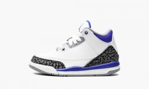 Basket Nike Air Jordan 3 PS 'Racer Blue' Enfant Blanche Noir Grise | HX2789563