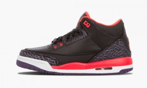 Basket Nike Air Jordan 3 Retro (GS) 'Crimson' Enfant Noir | JC5496730