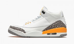 Basket Nike Air Jordan 3 Retro 'Laser Orange' Femme Blanche Orange Grise | QR6425931