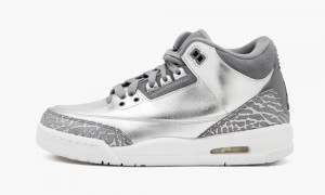 Basket Nike Air Jordan 3 Retro PREM HC Enfant Metal Argent Grise | IP2547180