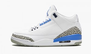 Basket Nike Air Jordan 3 Retro 'UNC' Homme Blanche Bleu Grise | VD9038257