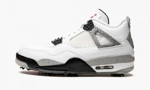 Basket Nike Air Jordan 4 G 'Jordan 4 Golf - White Cement' Homme Blanche Rouge Grise Noir | FB9327856