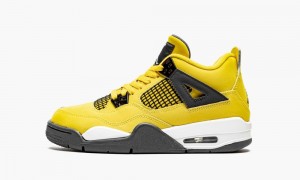 Basket Nike Air Jordan 4 Retro GS 'Lightning 2021' Enfant Jaune Bleu Foncé Grise | TP2743591