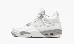 Basket Nike Air Jordan 4 Retro GS 'White Oreo' Enfant Blanche Grise Noir Rouge | IY4923785