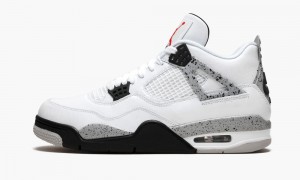 Basket Nike Air Jordan 4 Retro OG 'White Cement' Homme Blanche Rouge Noir Grise | IB7096518