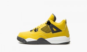 Basket Nike Air Jordan 4 Retro PS 'Lightning' Enfant Jaune Bleu Foncé Grise | TG1850243