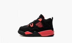 Basket Nike Air Jordan 4 Retro TD 'Red Thunder' Enfant Noir Blanche Rouge | QT1790365