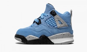 Basket Nike Air Jordan 4 Retro TD 'University Blue' Enfant Bleu Noir | ME1759423