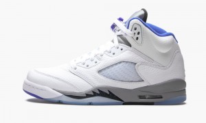 Basket Nike Air Jordan 5 Retro GS 'Stealth 2.0' Enfant Blanche Bleu Royal | SI5617038