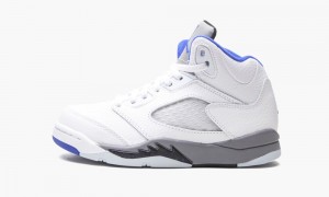 Basket Nike Air Jordan 5 Retro PS 'Stealth 2.0' Enfant Blanche Bleu Royal | EA7892140