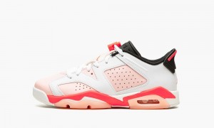 Basket Nike Air Jordan 6 Low GS 'Atmosphere' Enfant Blanche Rose Rouge | WS8017634