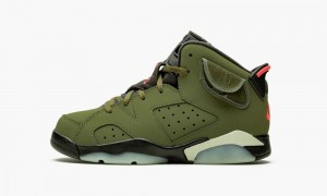 Basket Nike Air Jordan 6 PS 'Cactus Jack - Travis Scott' Enfant Vert Olive Noir | ET1529834