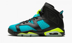 Basket Nike Air Jordan 6 Retro GG 'Turbo Green' Enfant Noir Vert | PV4758021