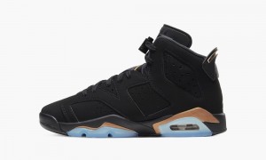 Basket Nike Air Jordan 6 Retro GS 'DMP' Enfant Noir Metal Doré Noir | VY2481950