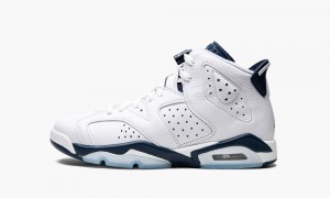 Basket Nike Air Jordan 6 Retro GS 'Midnight Navy 2022' Enfant Blanche Bleu Marine | NH6753910