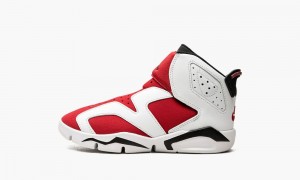 Basket Nike Air Jordan 6 Retro Little Flex 'Carmine' Enfant Blanche Noir Rouge | TU4203895