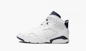 Basket Nike Air Jordan 6 Retro PS 'Midnight Navy 2022' Enfant Blanche Bleu Marine | CD6405837