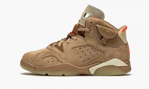 Basket Nike Air Jordan 6 Retro PS 'Travis Scott - British Khaki' Enfant Kaki Noir | CQ0432956