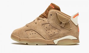 Basket Nike Air Jordan 6 Retro TD 'Travis Scott - British Khaki' Enfant Kaki Noir | NF1243890