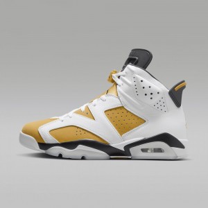 Basket Nike Air Jordan 6 Retro "Yellow Ochre" Homme Blanche Noir Jaune | ON6581302