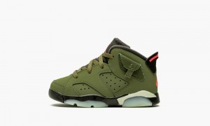 Basket Nike Air Jordan 6 TD 'Cactus Jack - Travis Scott' Enfant Vert Olive Noir | DP2536710