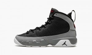 Basket Nike Air Jordan 9 Retro GS 'Particle Grey' Enfant Noir Rouge | LU8953471