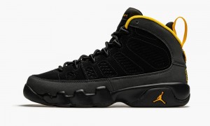 Basket Nike Air Jordan 9 Retro GS 'University Gold' Enfant Noir Grise Foncé | AB7958236